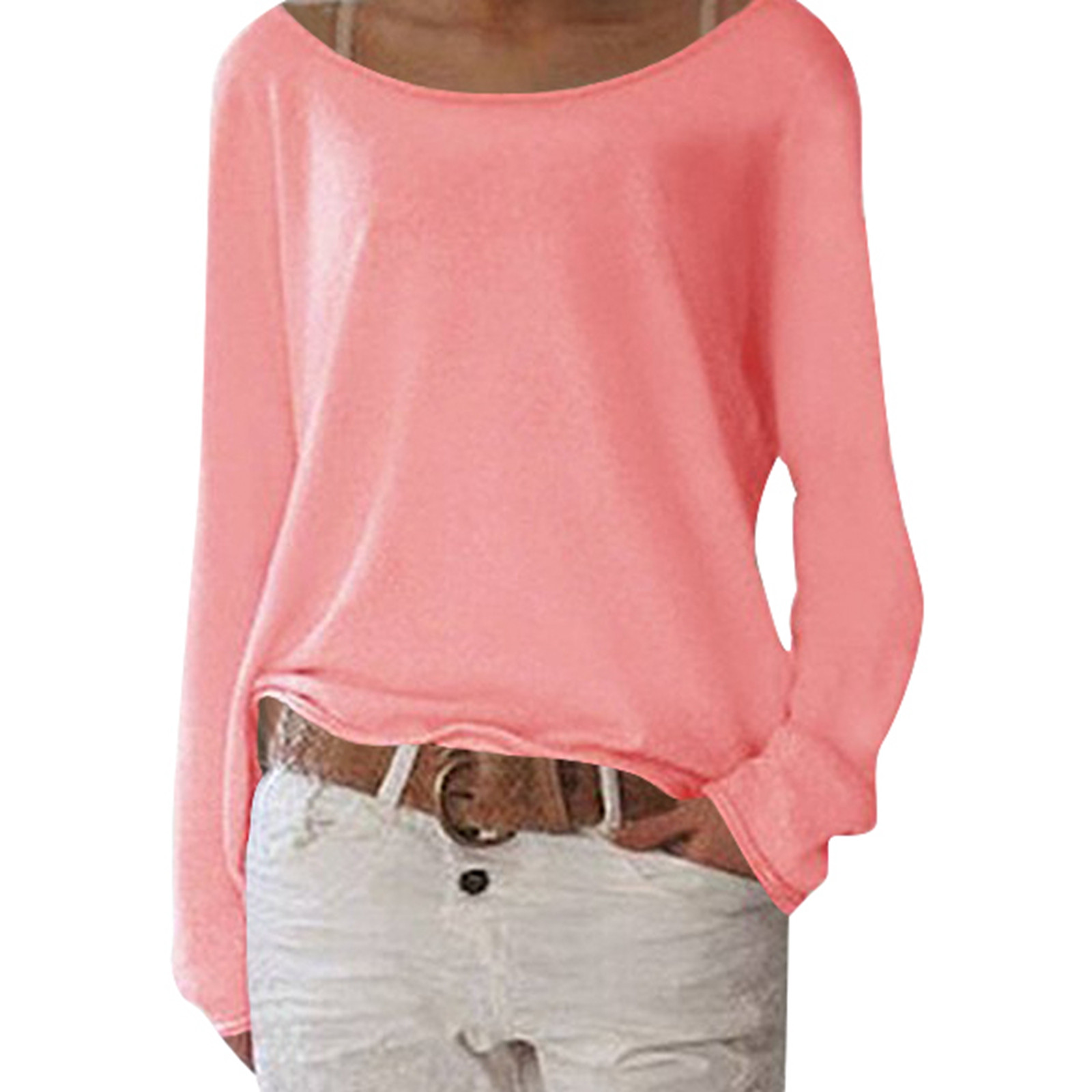 thumbnail image 2 of Top de manga larga de punto liso para mujer - Camiseta básica para combinar con otras prendas, ideal para la oficina o para llevar de forma informal, 2 of 5